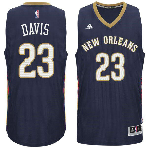 Maillot nba New Orleans Pelicans adidas Player Swingman Homme Anthony Davis 23 Bleu marin